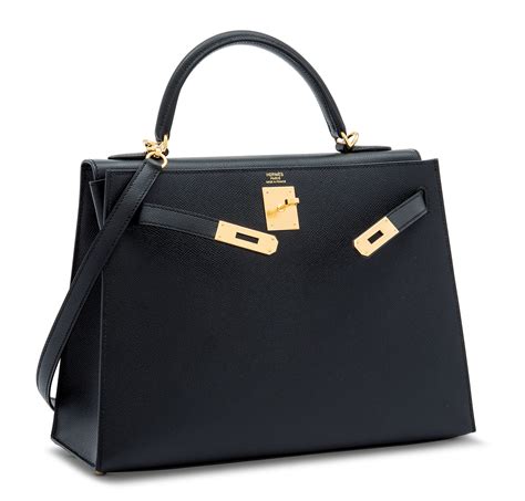 hermes kelly black epsom sellier|Hermes kelly leather bag.